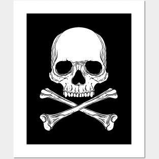 Cross bones and skull Posters and Art